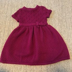 Janie and Jack knit sweater dress. Burgundy sz 3t